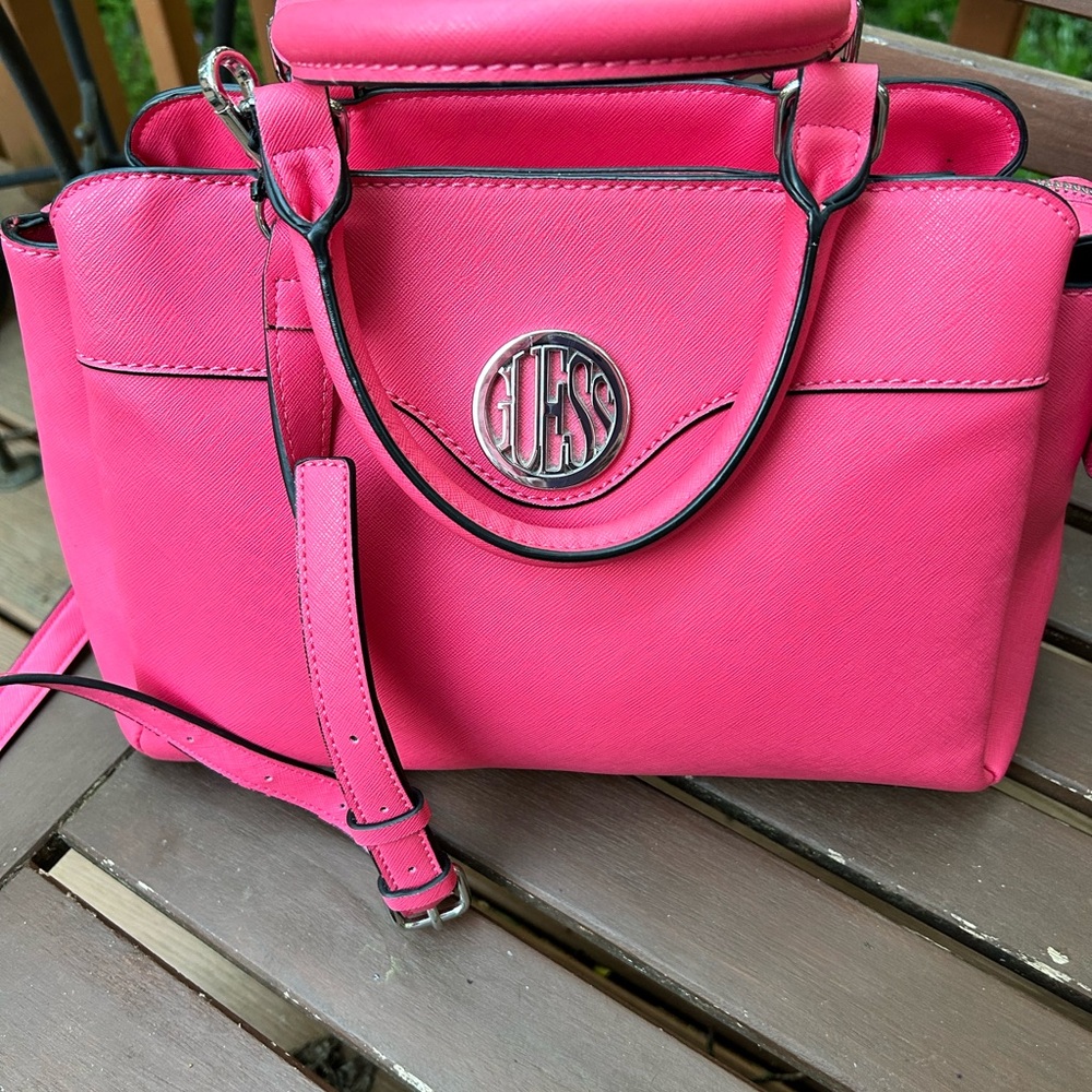 Guess Hot Pink Shoulder Bag - Picture 2 of 7